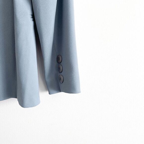 Devonshire Cream DC Womens Tailored Blazer Career Jacket Ocean Blue Size 6 - Picture 3 of 8